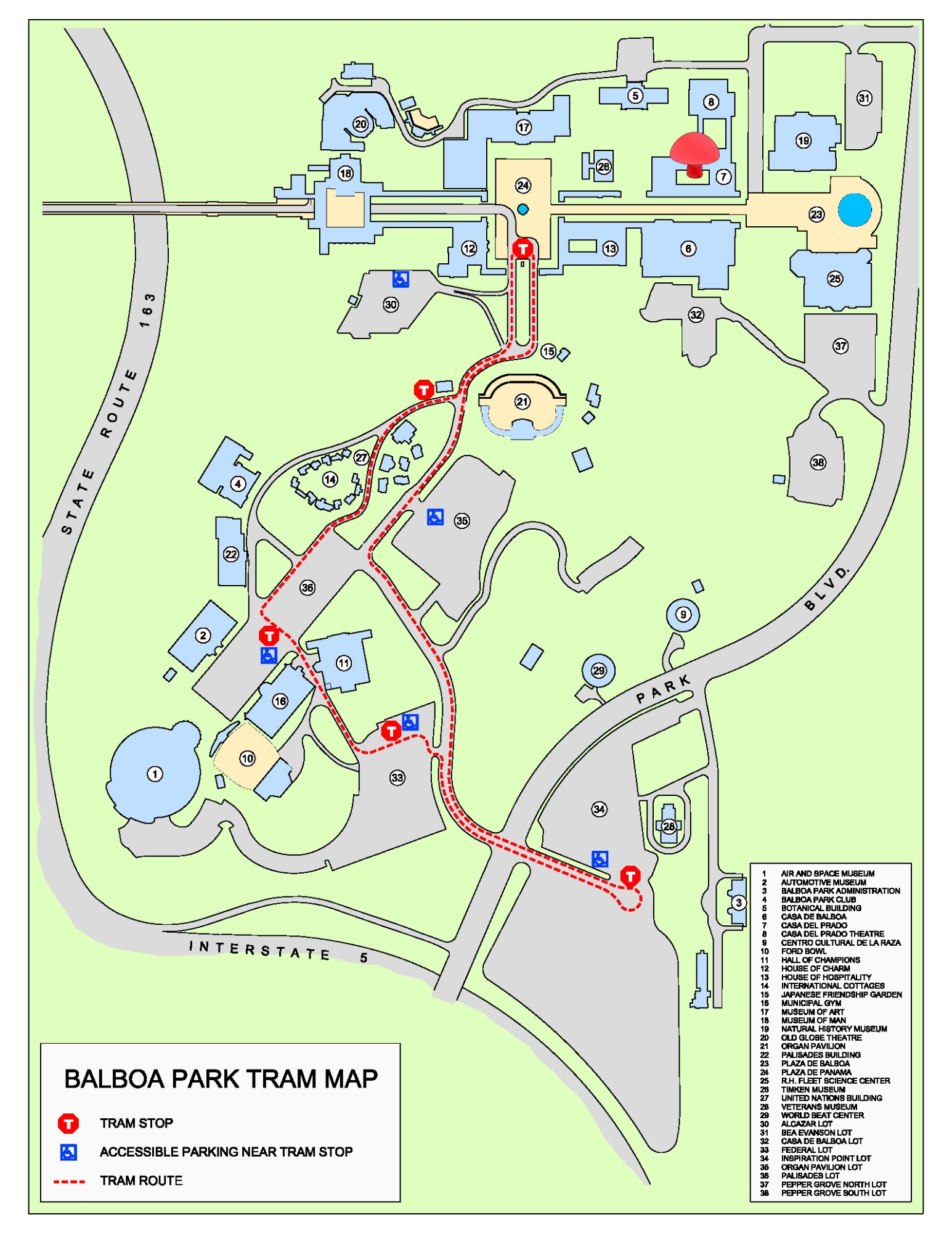 Fungus Fair Tram Map